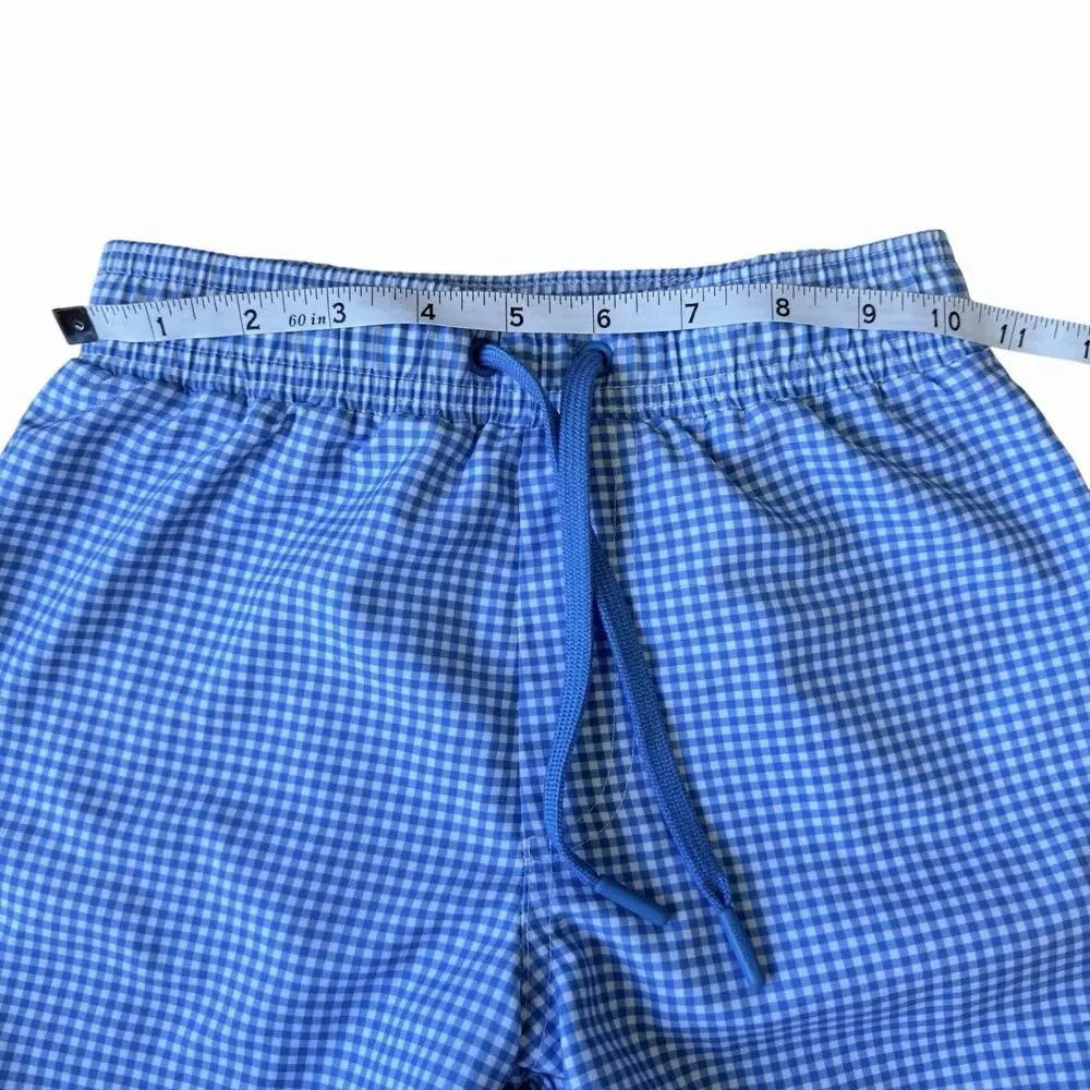 Minnow Boys Swim Sky Blue Gingham Boardie Size 7/8
